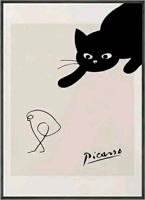 04 _Cat Chasing a Bird_, a 1958 lithograph, by Pablo Picasso (1881-1973)